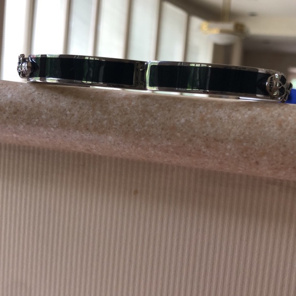 RARE David Sigal Happy Skull black enamel bangle bracelet - Picture 7 of 12